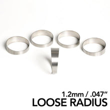 Load image into Gallery viewer, Ticon Industries 1.25in 45 Degree 2.2D/2.75in CLR LR 1.2mm/.047in Wall Titanium Pie Cuts - 5pk
