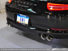 Load image into Gallery viewer, AWE Tuning 991 Carrera Performance Exhaust - Chrome Silver Tips
