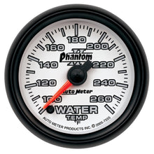 Load image into Gallery viewer, Autometer Phantom II 52mm Full Sweep Electronic 100-260 Deg F Water Temperature Gauge
