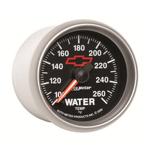 Load image into Gallery viewer, AutoMeter Gauge Water Temp 2-1/16in. 100-260 Deg. F Digital Stepper Motor Chevy Red Bowtie Black
