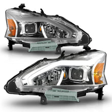 Load image into Gallery viewer, ANZO 13-15 Nissan Altima (w/o Factory HID Bulbs) Projector Headlights - w/ Light Bar Chrome Housing
