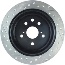 Load image into Gallery viewer, StopTech 06-10 Lexus IS 250/IS 300/IS 350 SportStop Slotted &amp; Drilled Left Rear Rotor
