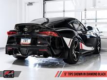 Load image into Gallery viewer, AWE 2020 Toyota Supra A90 Resonated Touring Edition Exhaust - 5in Diamond Black Tips
