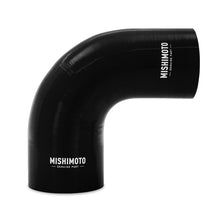 Load image into Gallery viewer, Mishimoto Silicone Reducer Coupler 90 Degree 3in to 4in - Black
