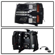 Load image into Gallery viewer, Spyder Chevy Silverado 1500 07-13 V2 Projector Headlights - LED DRL - Black PRO-YD-CS07V2-DRL-BK
