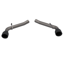 Load image into Gallery viewer, QTP 10-13 Chevrolet Camaro SS 6.2L 304SS Eliminator Muffler Delete Axle Back Exhaust w/4.5in Blk Tip
