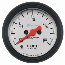 Load image into Gallery viewer, Autometer Phantom 52mm Full Sweep Electronic Fuel Level Programmable Empty-Full Range
