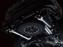 Load image into Gallery viewer, AWE Tuning 22-23 GMC Sierra 1500 AT4X 6.2L 0FG Catback Split Dual (Flat Bumper) - Diamond Black Tips
