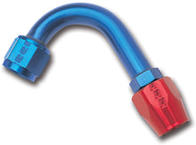 Load image into Gallery viewer, Russell Performance -6 AN Red/Blue 120 Degree Full Flow Hose End (1in Centerline Radius)
