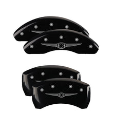 Load image into Gallery viewer, MGP 4 Caliper Covers Engraved Front &amp; Rear MGP Yellow Finish Black Char 2002 Chrysler PT Cruiser
