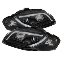 Load image into Gallery viewer, Spyder Audi A4 06-08 Projector Headlights Halogen Only - Light Tube DRL Blk PRO-YD-AA405-LTDRL-G2-BK
