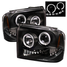 Load image into Gallery viewer, Spyder Ford F250/350/450 Super Duty 05-07 Projector Headlights LED Halo- LED Blk PRO-YD-FS05-HL-BK
