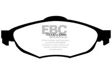 Load image into Gallery viewer, EBC 01-06 Chrysler Sebring Sedan 2.4 Redstuff Front Brake Pads
