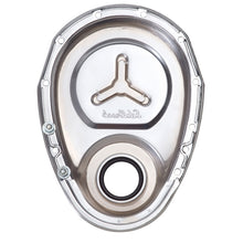 Load image into Gallery viewer, Edelbrock Timing Cover SB-Chevy Chrome w/ Welded Reinforcement Plate
