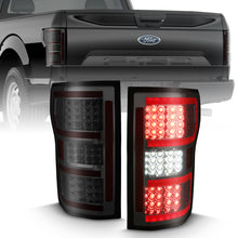 Load image into Gallery viewer, ANZO 2018-2019 Ford F-150 LED Taillight Smoke (Red Light Bar) (w/ Sequential)
