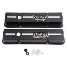 Load image into Gallery viewer, Edelbrock Valve Cover Racing Series Chevrolet 1959-1986 262-400 CI V8 Low Black
