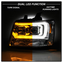 Load image into Gallery viewer, Spyder 07-14 Chevy Suburban/Tahoe V2 Projector Headlights LED Turn Sig Chrome PRO-YD-CSUB07V3-SB-C
