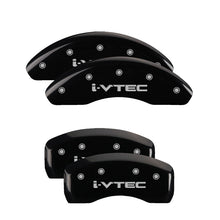 Load image into Gallery viewer, MGP 4 Caliper Covers Engraved Front &amp; Rear i-Vtec Black finish silver ch
