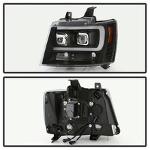 Load image into Gallery viewer, Spyder 07-14 Chevy Suburban/1500/2500/Tahoe V2 Projector Headlights All Blk PRO-YD-CSUB07V2-DRL-BKV2
