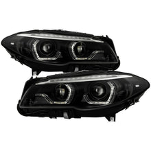 Load image into Gallery viewer, Spyder BMW 5 Series F10 11-13 Xenon/HID AFS Projector Headlights - Black PRO-YD-BMWF10HIDAFS-SEQ-BK
