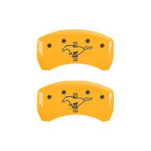 Load image into Gallery viewer, MGP Rear set 2 Caliper Covers Engraved Rear 2015/Bar &amp; Pony Yellow finish black ch
