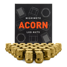 Load image into Gallery viewer, Mishimoto Steel Acorn Lug Nuts M14 x 1.5 - 32pc Set - Gold
