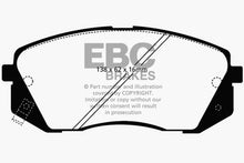 Load image into Gallery viewer, EBC 15+ Hyundai Sonata 1.6 Turbo (Elec Park Brake) Redstuff Front Brake Pads
