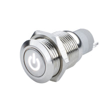 Load image into Gallery viewer, Oracle Pre-Wired Power Symbol Momentary Flush Mount LED Switch - White
