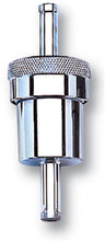 Load image into Gallery viewer, Russell Performance Chrome Street Fuel Filter (3in Length 1-1/8in diameter 5/16in inlet/outlet)
