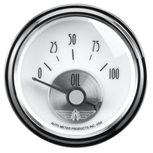 Load image into Gallery viewer, Autometer Prestige Series Pearl 2-1/16in 100PSI Electronic Oil Pressure Gauge
