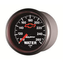 Load image into Gallery viewer, AutoMeter Gauge Water Temp 2-1/16in. 100-260 Deg. F Digital Stepper Motor Chevy Red Bowtie Black

