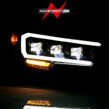Load image into Gallery viewer, ANZO 2016-2018 Toyota Tacoma LED Projector Headlights Plank Style Black w/ Amber
