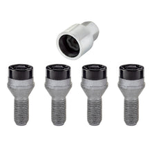 Load image into Gallery viewer, McGard Wheel Lock Bolt Set - 4pk. (Cone Seat) M12X1.25 / 17mm Hex / 22.0mm Shank Length - Black
