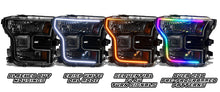 Load image into Gallery viewer, Oracle 15-17 Ford F-150 Dynamic RGB+A Pre-Assembled Headlights Halogen - Black Edition - ColorSHIFT
