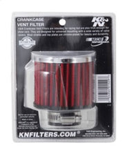 Load image into Gallery viewer, K&amp;N 1.25in Flange ID x 3in OD x 2.5in H Rubber Base Crankcase Vent Filter
