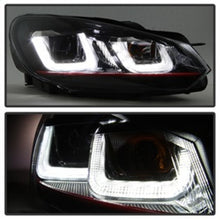Load image into Gallery viewer, Spyder Volkswagen Golf / GTI 10-13 Version 3 Projector Headlights - Black PRO-YD-VG10V3R-DRL-BK
