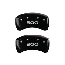 Load image into Gallery viewer, MGP 4 Caliper Covers Engraved Front &amp; Rear 300 Black finish silver ch
