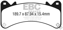 Load image into Gallery viewer, EBC 2015+ Chevrolet Tahoe 2WD (6 Piston Brembo) Extra Duty Front Brake Pads
