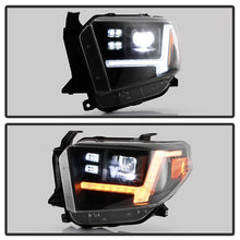 Load image into Gallery viewer, Spyder Apex 14-21 Toyota Tundra High-Power LED Module Headlights - Black (PRO-YD-TTU14V2AP-SBSEQ-BK)
