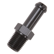 Load image into Gallery viewer, Edelbrock Hose End Straight 1/4In NPT to 3/8In Barb Black Anodize

