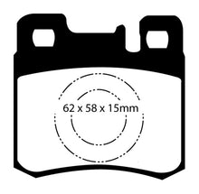 Load image into Gallery viewer, EBC 98-00 Mercedes-Benz E300 TD 3.0 TD Yellowstuff Rear Brake Pads

