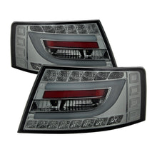 Load image into Gallery viewer, Spyder Audi A6 05-08 4Dr Sedan Only Light Bar LED Tail Lights Smke ALT-YD-AA605V2-LBLED-SM

