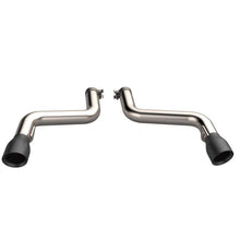 Load image into Gallery viewer, QTP 16-18 Chevrolet Camaro SS 6.2L 304SS Eliminator Muffler Delete Axle Back Exhaust w/4.5in Blk Tip
