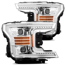 Load image into Gallery viewer, AlphaRex 18-20 Ford F-150 LUXX LED Proj Headlights Plank Style Chrome w/Activ Light/DRL
