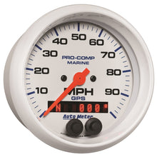 Load image into Gallery viewer, Autometer Gauge GPS Speedometer 3-3/8in 100 MPH Marine White Gauge

