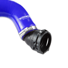 Load image into Gallery viewer, Mishimoto 15+ Ford Mustang GT Blue Silicone Upper Radiator Hose
