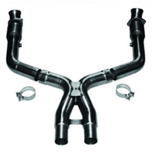 Load image into Gallery viewer, Kooks 11-14 Ford Mustang GT 5.0L 4V 3in x 2 3/4in OEM Cat X Pipe Kooks HDR Req
