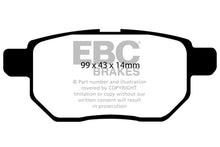 Load image into Gallery viewer, EBC 11+ Lexus CT200h 1.8 Hybrid Greenstuff Rear Brake Pads
