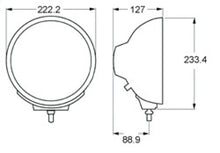 Load image into Gallery viewer, Hella Rallye 4000 Series Chrome Euro Beam 12V Halogen Lamp with Position Lamp

