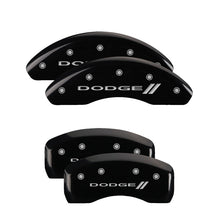 Load image into Gallery viewer, MGP Front set 2 Caliper Covers Engraved Front Bowtie Black finish silver ch
